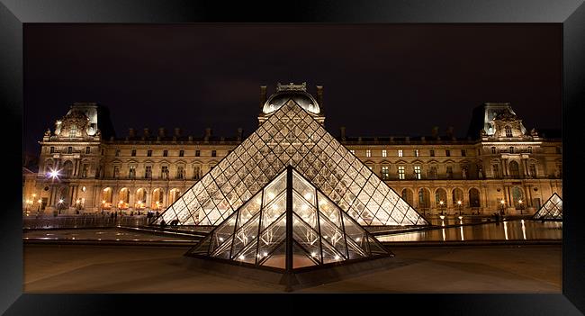 Louvre Museum Pyramid Paris Framed Print by Catherine Kiely