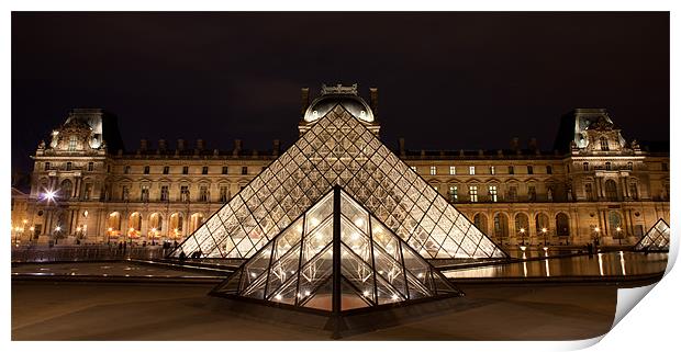 Louvre Museum Pyramid Paris Print by Catherine Kiely