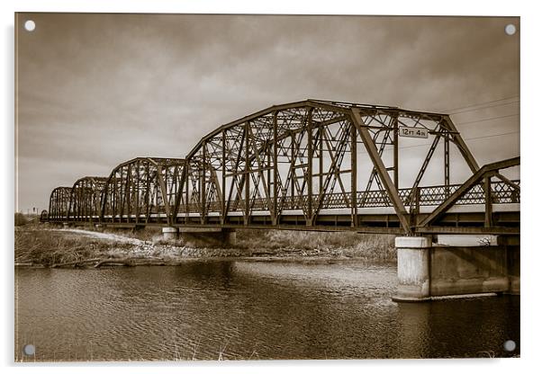 Old Metal Bridge Acrylic by Doug Long