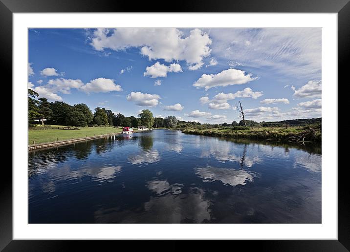 Reflecting Times on the Norfolk Broads Framed Mounted Print by Paul Macro