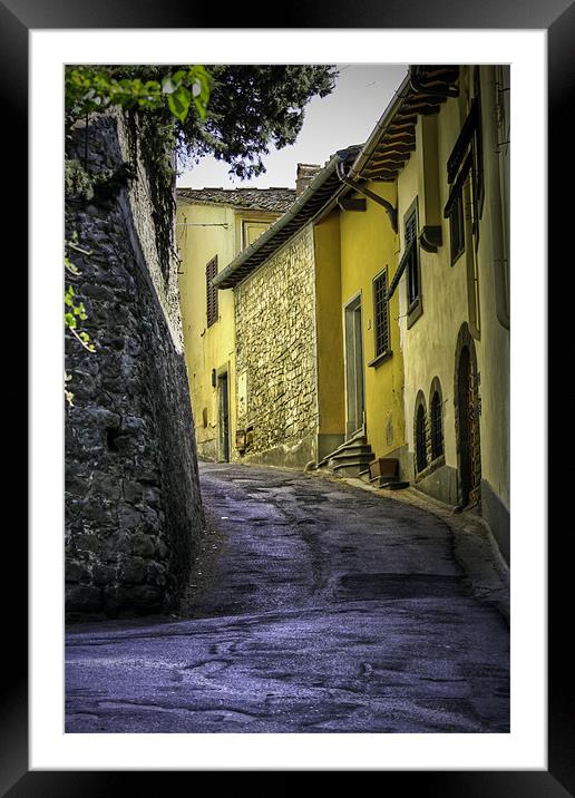 A Street in Italy Framed Mounted Print by Kieran Brimson