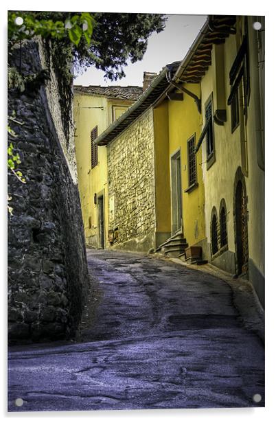 A Street in Italy Acrylic by Kieran Brimson