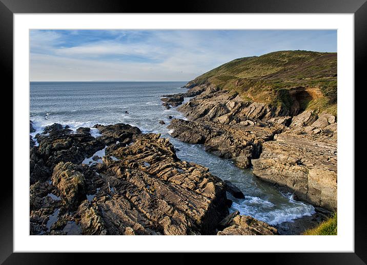 Baggy Point Framed Mounted Print by Dave Wilkinson North Devon Ph