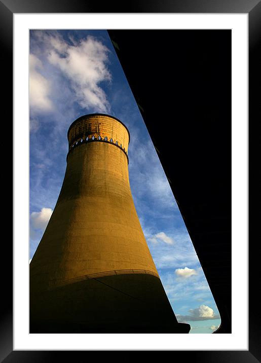 Tinsley Cooling Tower & M1 Framed Mounted Print by Darren Galpin
