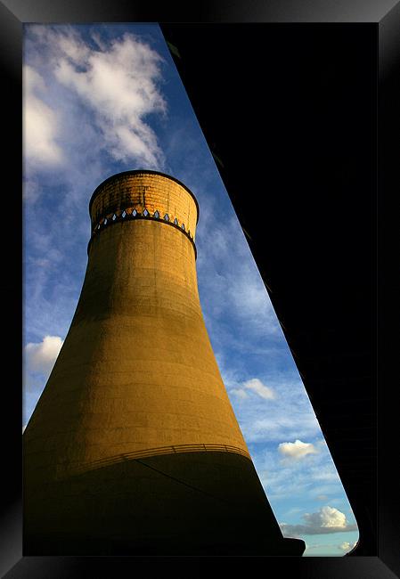 Tinsley Cooling Tower & M1 Framed Print by Darren Galpin