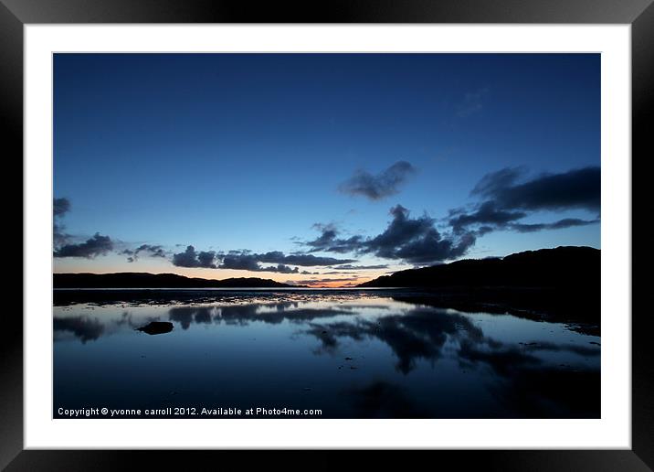 Loch Moidart just after the sun has set Framed Mounted Print by yvonne & paul carroll