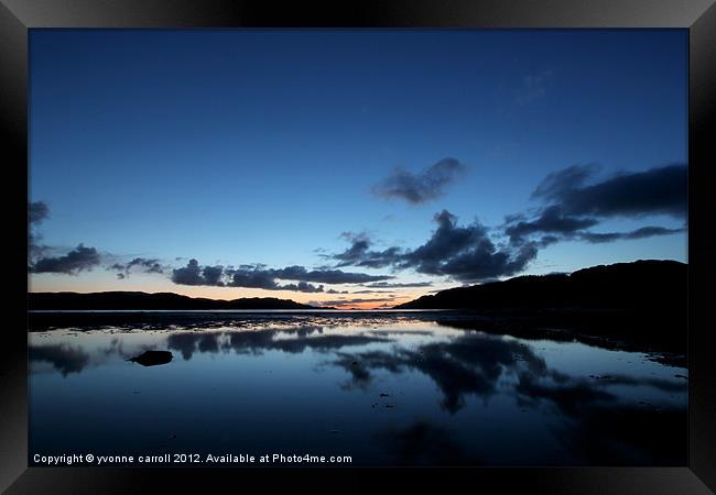 Loch Moidart just after the sun has set Framed Print by yvonne & paul carroll