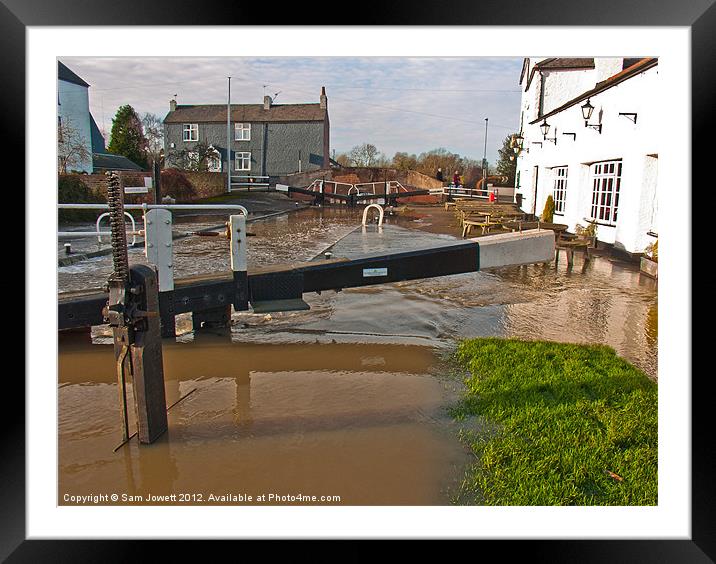 Canal Flooding Framed Mounted Print by Sam Jowett
