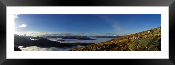 Ben Nevis above Cloud Framed Mounted Print by Oliver Gibson