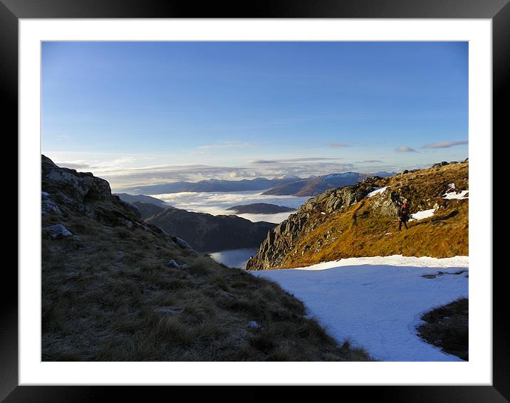 Vally From Ben Nevis Framed Mounted Print by Oliver Gibson