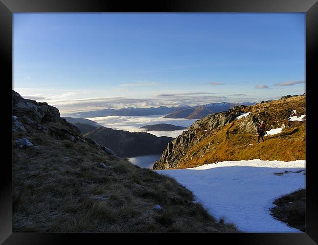 Vally From Ben Nevis Framed Print by Oliver Gibson