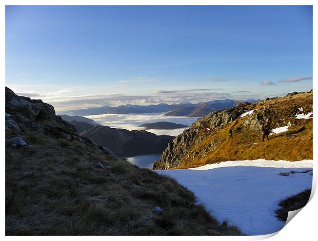 Vally From Ben Nevis Print by Oliver Gibson
