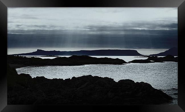 Heavenly Island of Eigg, Scotland Framed Print by Linda More