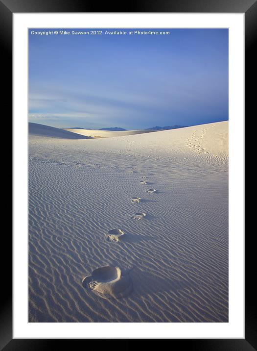 Footprints Framed Mounted Print by Mike Dawson
