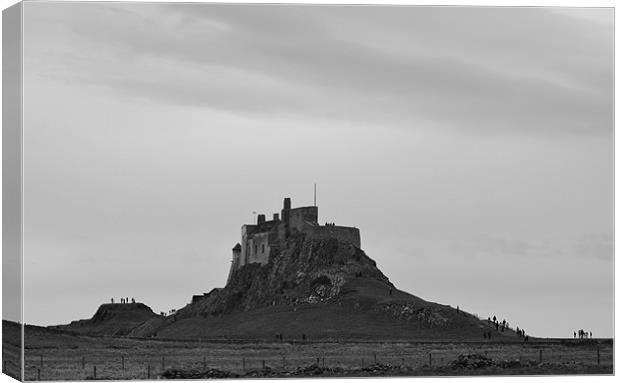 Lindisfarne Castle on hill Canvas Print by Shaun Cope