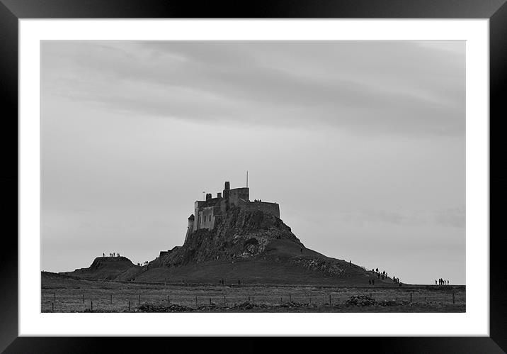 Lindisfarne Castle on hill Framed Mounted Print by Shaun Cope