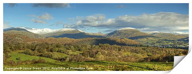 Above Ambleside Print by Jamie Green