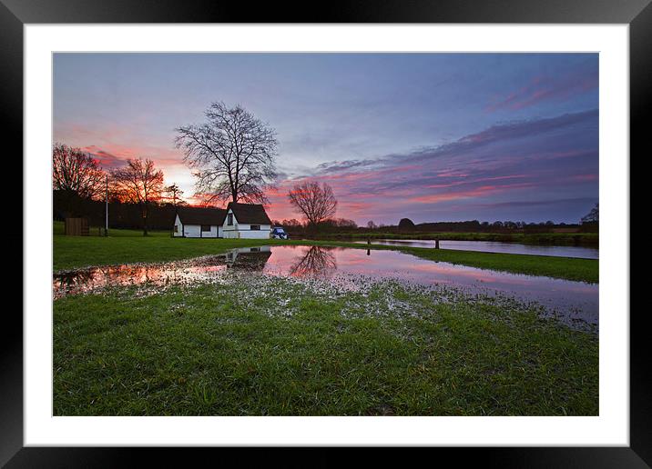 Coltishall Flood Reflections Framed Mounted Print by Paul Macro