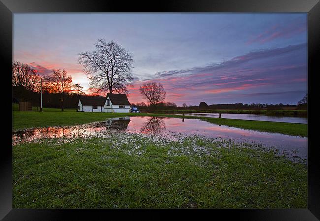 Coltishall Flood Reflections Framed Print by Paul Macro