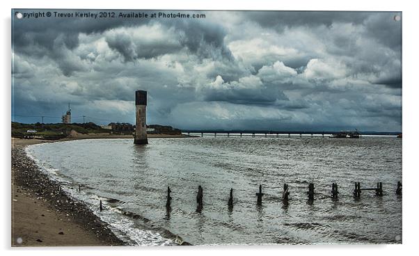 Spurn Point River Humber Acrylic by Trevor Kersley RIP