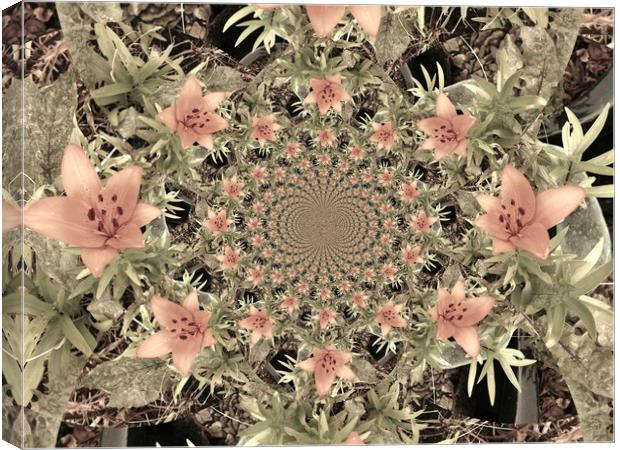 Pink Tiger Lillies. Canvas Print by Heather Goodwin