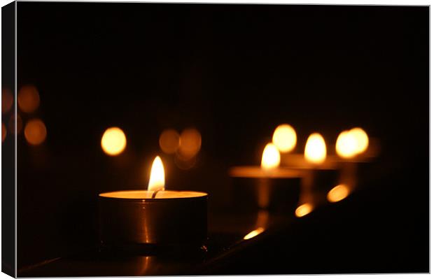 Distant Candle Light Canvas Print by Lewis Nye
