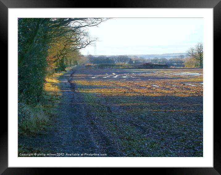A Winter Walk Framed Mounted Print by philip milner