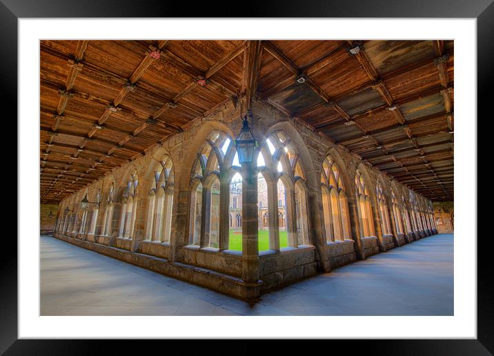 durham cloisters Framed Mounted Print by Jeff Brunton