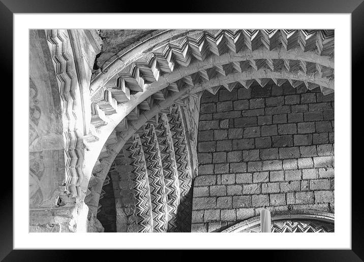 the arches of Durham Cathedral Framed Mounted Print by Jeff Brunton