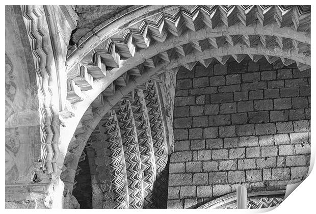 the arches of Durham Cathedral Print by Jeff Brunton