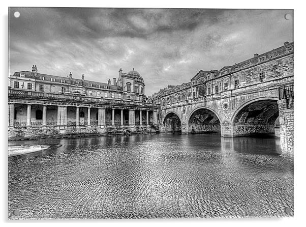 Pulteney Bridge Bath Acrylic by Paul Mirfin