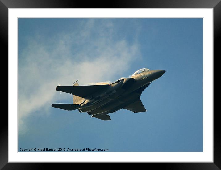 USAF F-15E Strike Eagle Framed Mounted Print by Nigel Bangert
