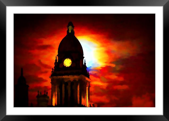 Leeds Town Hall Framed Mounted Print by Maria Tzamtzi Photography