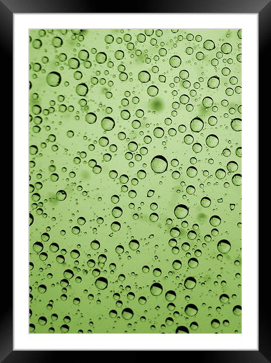 green bubbles Framed Mounted Print by Heather Newton