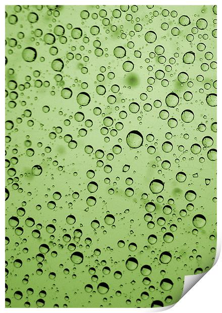 green bubbles Print by Heather Newton