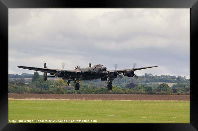 Lancaster Bomber EE139 Framed Print by Nigel Bangert
