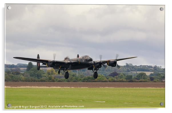 Lancaster Bomber EE139 Acrylic by Nigel Bangert