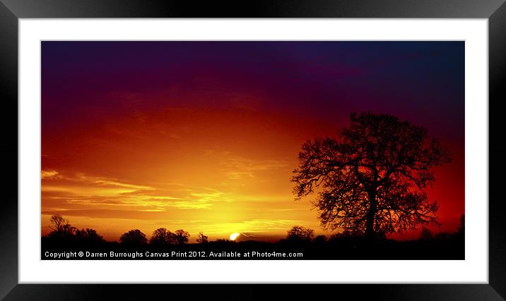 Sunrise landscape Framed Mounted Print by Darren Burroughs