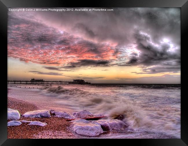Worthing Beach Sunrise 1 Framed Print by Colin Williams Photography