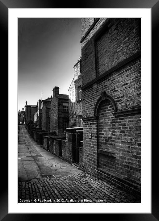 On the Cobbles Framed Mounted Print by Rob Hawkins