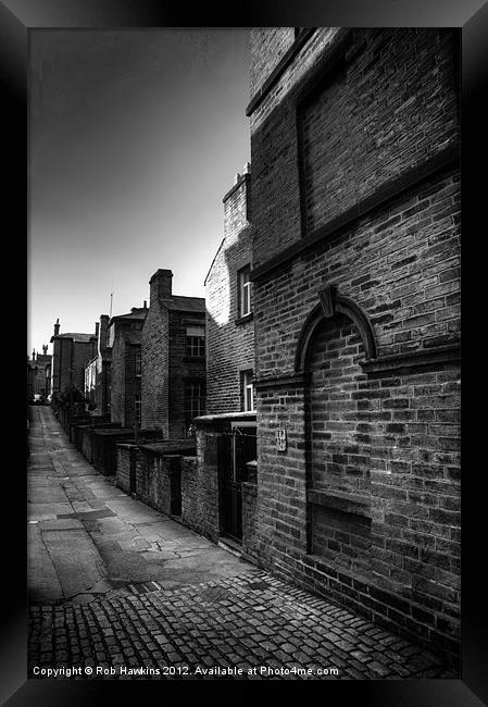On the Cobbles Framed Print by Rob Hawkins