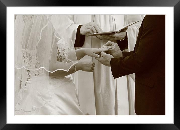 Exchanging of the rings Framed Mounted Print by Philip Belfield