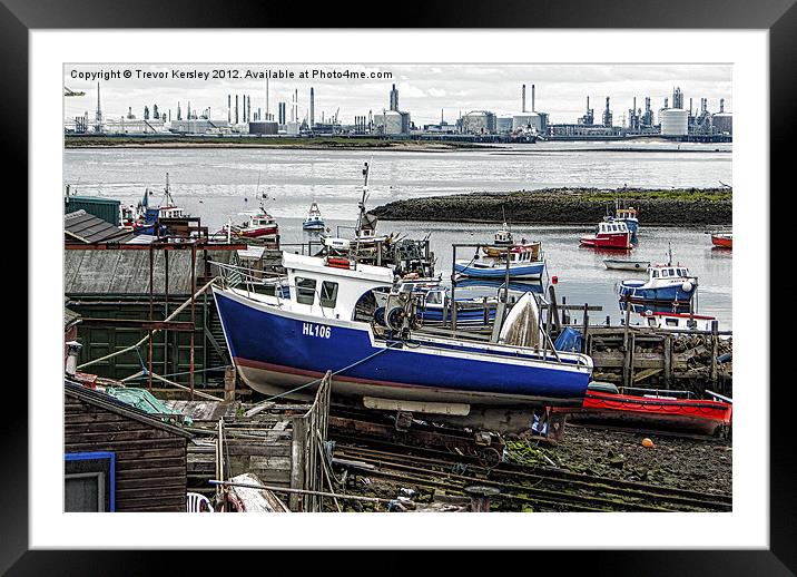 The Boat Yard Framed Mounted Print by Trevor Kersley RIP