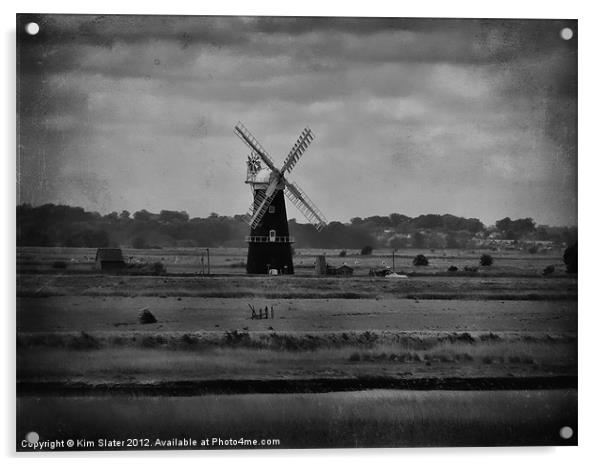 Berney Arms Windmill Acrylic by Kim Slater