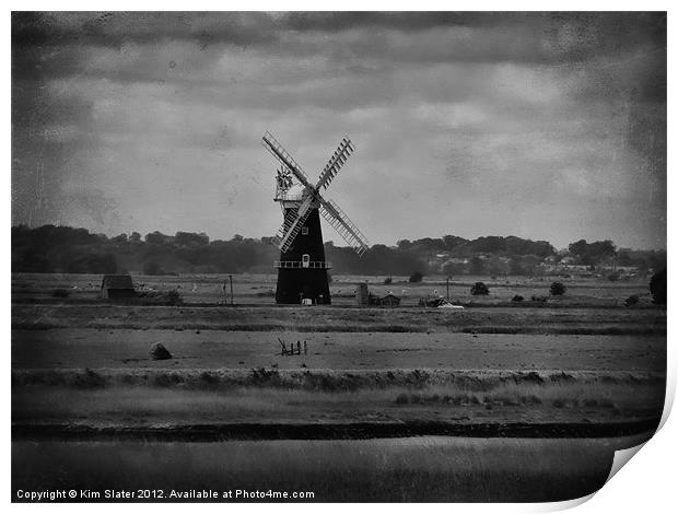 Berney Arms Windmill Print by Kim Slater