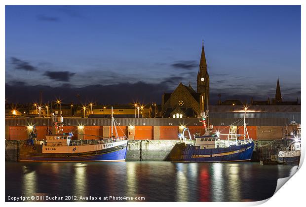 Fraserburgh Harbour Evening Scene Photo Print by Bill Buchan