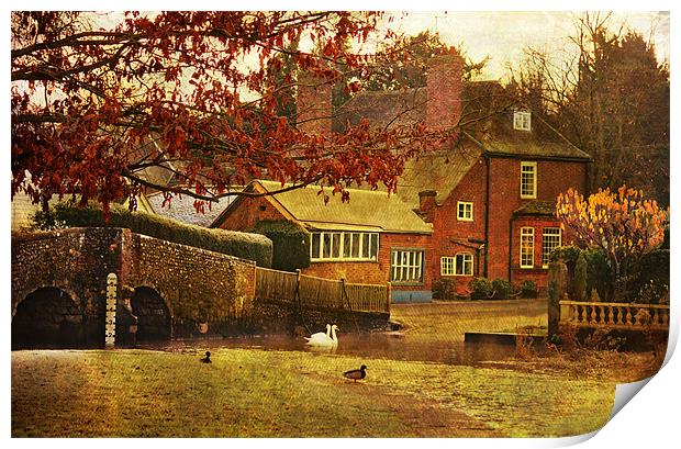 Eynsford Village, Kent Print by Dawn Cox