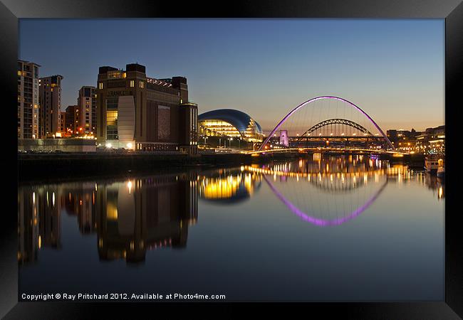 Newcastle Cityscape Framed Print by Ray Pritchard