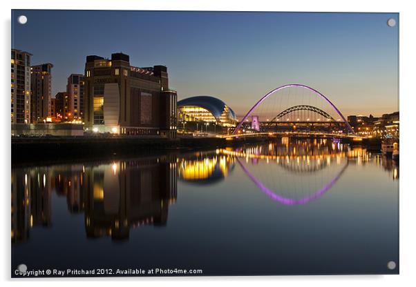Newcastle Cityscape Acrylic by Ray Pritchard