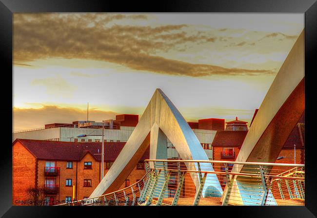 The Squiggly Bridge over the Clyde Framed Print by Tylie Duff Photo Art